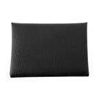 Hermes Coin Case Calvi Duo Black Silver Chevre Misor — view 3