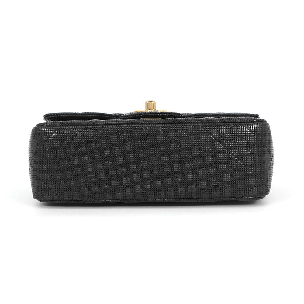 Chanel Chain Shoulder Bag Mini Quilted 20 CC Logo Leather Black — view 3