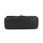 Chanel Chain Shoulder Bag Mini Quilted 20 CC Logo Leather Black — view 3