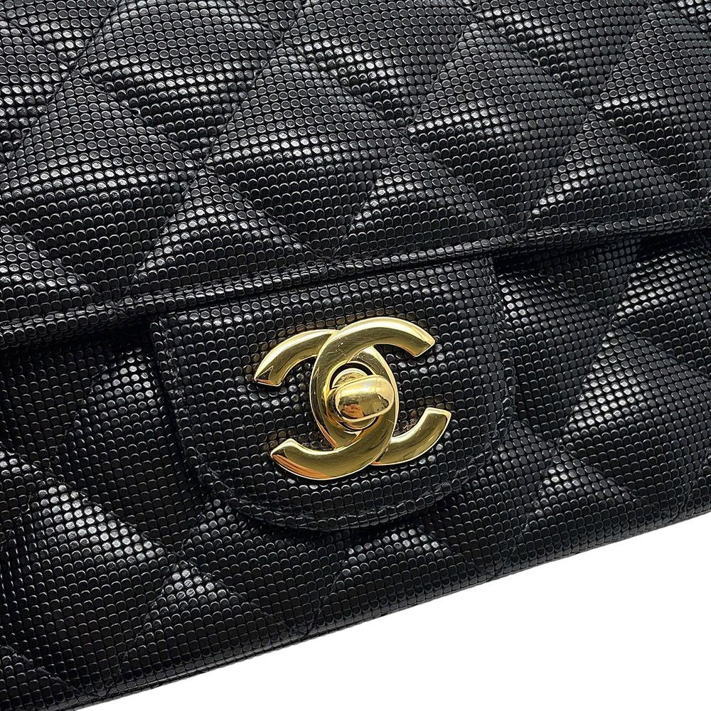 Chanel Chain Shoulder Bag Mini Quilted 20 CC Logo Leather Black — view 6