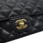 Chanel Chain Shoulder Bag Mini Quilted 20 CC Logo Leather Black — view 6