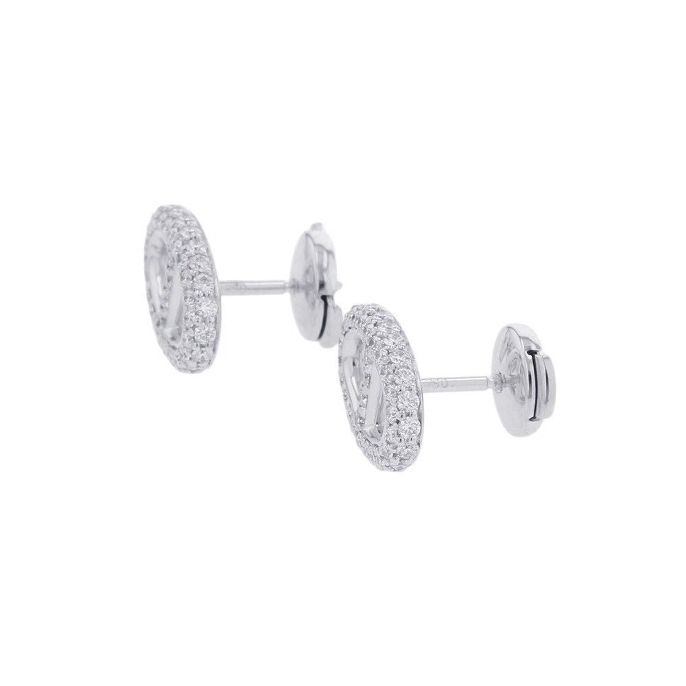 Hermes Earrings Chaine D'ancre Farandole Diamond Total 18k White Gold — view 2