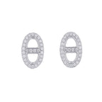 Hermes Earrings Chaine D'ancre Farandole Diamond Total 18k White Gold