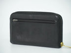 Chanel CC Logo Zip Around Wallet Caviar Leather Black — view 2