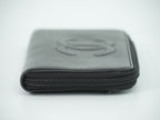 Chanel CC Logo Zip Around Wallet Caviar Leather Black — view 4