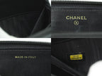 Chanel CC Logo Zip Around Wallet Caviar Leather Black — view 9