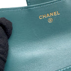 Chanel Chain Wallet Quilted CC Logo Flap Coin Purse Lambskin — view 8