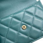 Chanel Chain Wallet Quilted CC Logo Flap Coin Purse Lambskin — view 7