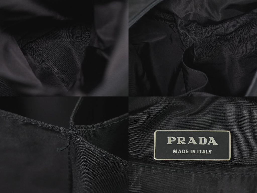 Prada Nylon Boston Bag Black — view 9