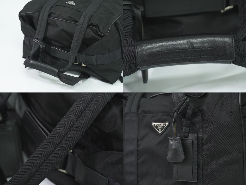 Prada Nylon Boston Bag Black — view 6