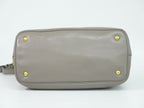 Prada Leather 2-Way Shoulder Bag Tote Pochette Gray — view 3