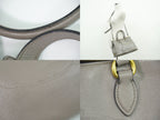 Prada Leather 2-Way Shoulder Bag Tote Pochette Gray — view 6