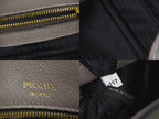 Prada Leather 2-Way Shoulder Bag Tote Pochette Gray — view 9