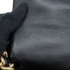 Chanel Chain Shoulder Bag 19 CC Logo Shiny Lambskin Black — view 8