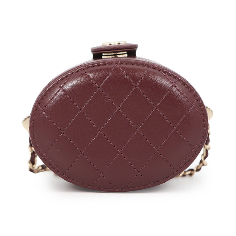 Chanel Chain Shoulder Bag Quilted CC Logo Small Vanity Lambskin — view 3