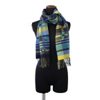 Hermes Scarf Her Mes Tartan Check Cashmere Shawl — view 3