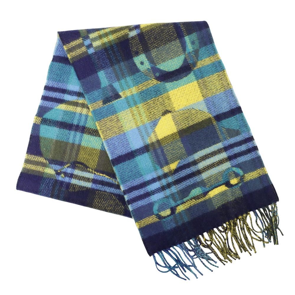 Hermes Scarf Her Mes Tartan Check Cashmere Shawl