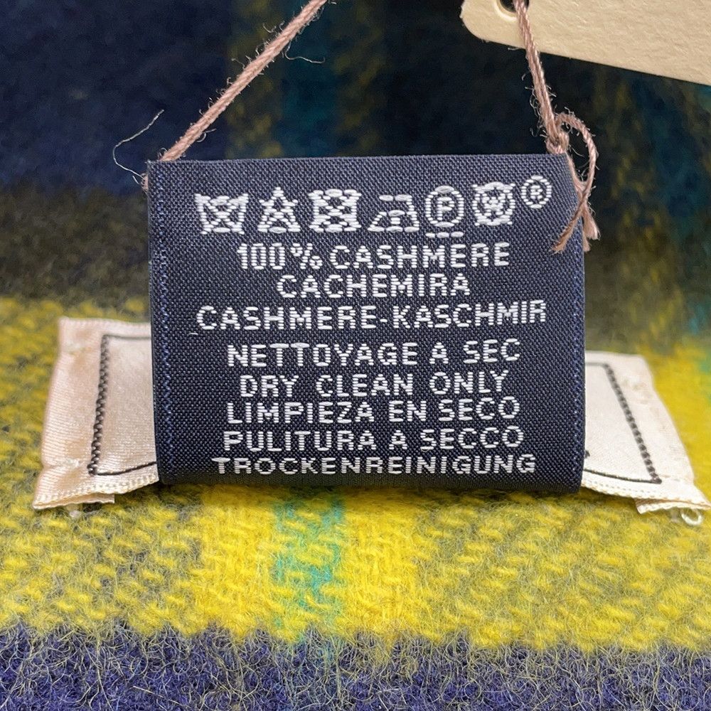 Hermes Scarf Her Mes Tartan Check Cashmere Shawl — view 6