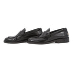 Chanel Loafers Back Toe Carre Shiny Calfskin 38c Shoes Black SS — view 2