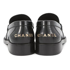 Chanel Loafers Back Toe Carre Shiny Calfskin 38c Shoes Black SS — view 3