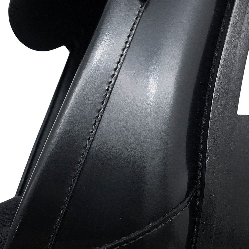 Chanel Loafers Back Toe Carre Shiny Calfskin 38c Shoes Black SS — view 5