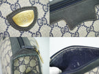 Gucci Vintage GG Supreme Shoulder Bag Pochette Navy — view 8
