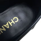 Chanel Loafers Back Toe Carre Shiny Calfskin 38c Shoes Black SS — view 8
