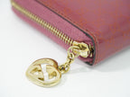 Gucci Brea Micro Guccissima Zip Around Wallet Patent Leather Pink — view 6