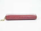 Gucci Brea Micro Guccissima Zip Around Wallet Patent Leather Pink — view 3