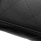 Chanel Chain Shoulder Bag Top Handle Flap CC Logo Large Calfskin Black — view 8