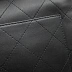 Chanel Chain Shoulder Bag Top Handle Flap CC Logo Large Calfskin Black — view 9