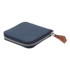 Hermes Coin Case Azap Compact Mini Silk in Blue Deplus Silver Epsom — view 2