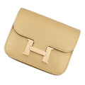 Hermes Wallet Constance Slim Dress Champagne Gold Chevre Sham Kira Coin Case