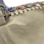 Chanel Chain Shoulder Bag Quilted 30 CC Logo Raffia Ribbon Double — view 9