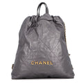 Chanel Backpack 22 Large Shiny Calf Leather