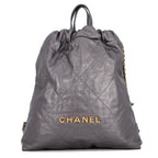 Chanel Backpack 22 Large Shiny Calf Leather