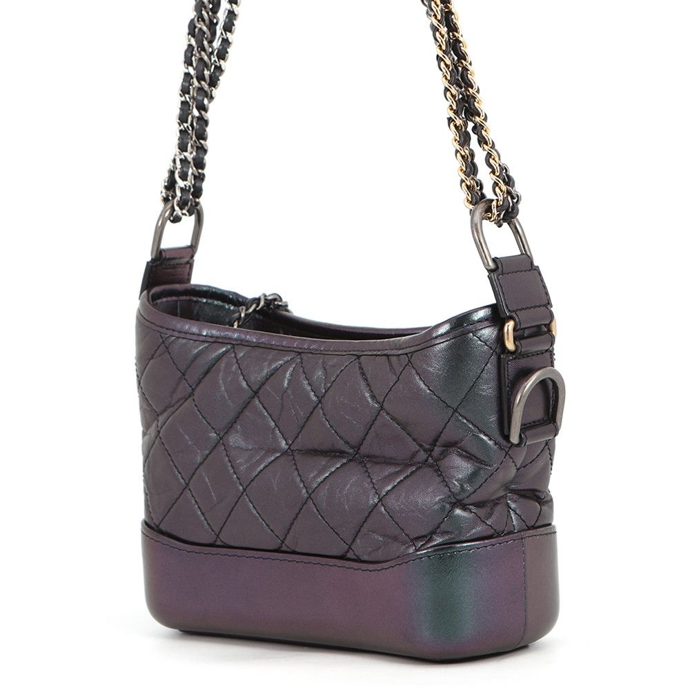 Chanel Chain Shoulder Bag Gabriel de Small Hobo Aged Calf Leather — view 2