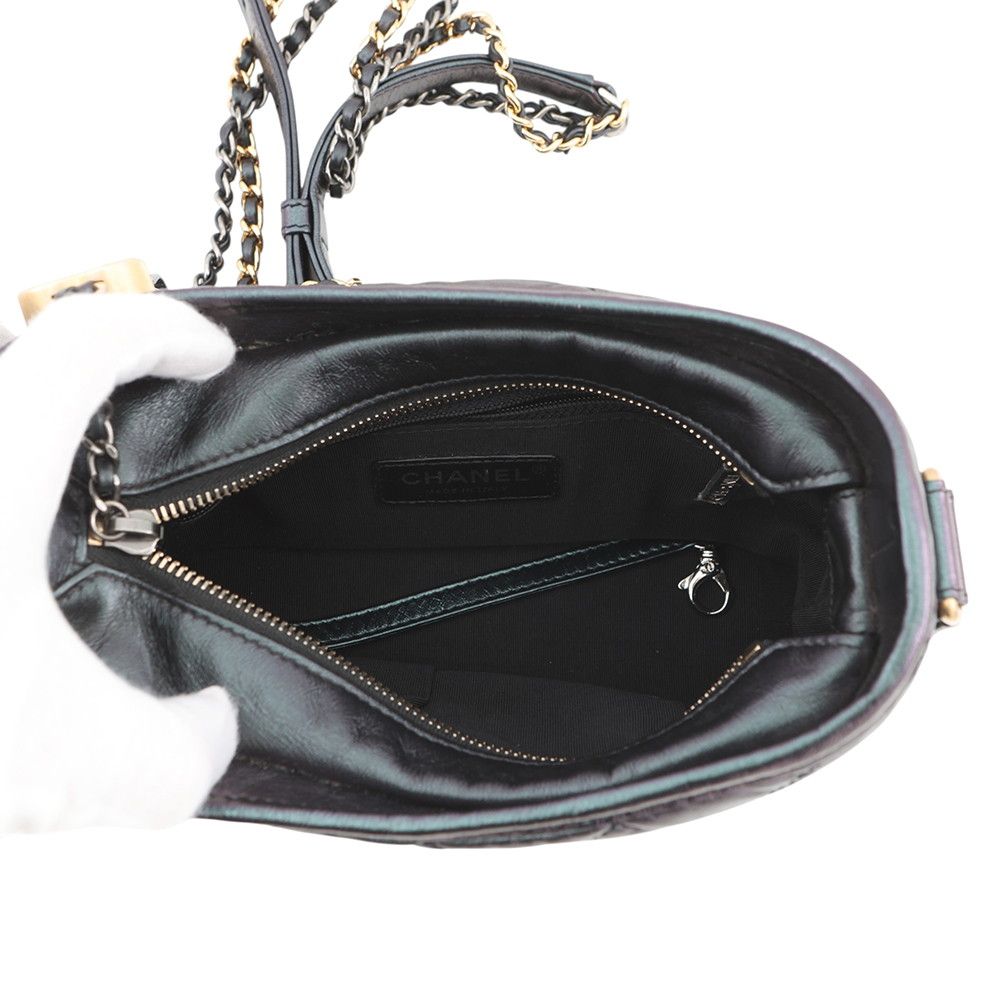 Chanel Chain Shoulder Bag Gabriel de Small Hobo Aged Calf Leather — view 7