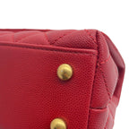 Chanel Quilted CC Logo Coco Handle Caviar Leather 2-Way Shoulder — view 8