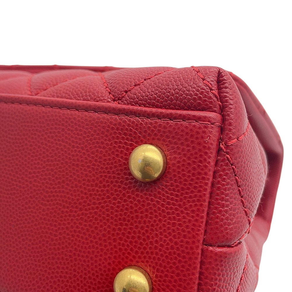 Chanel Quilted CC Logo Coco Handle Caviar Leather 2-Way Shoulder — view 8