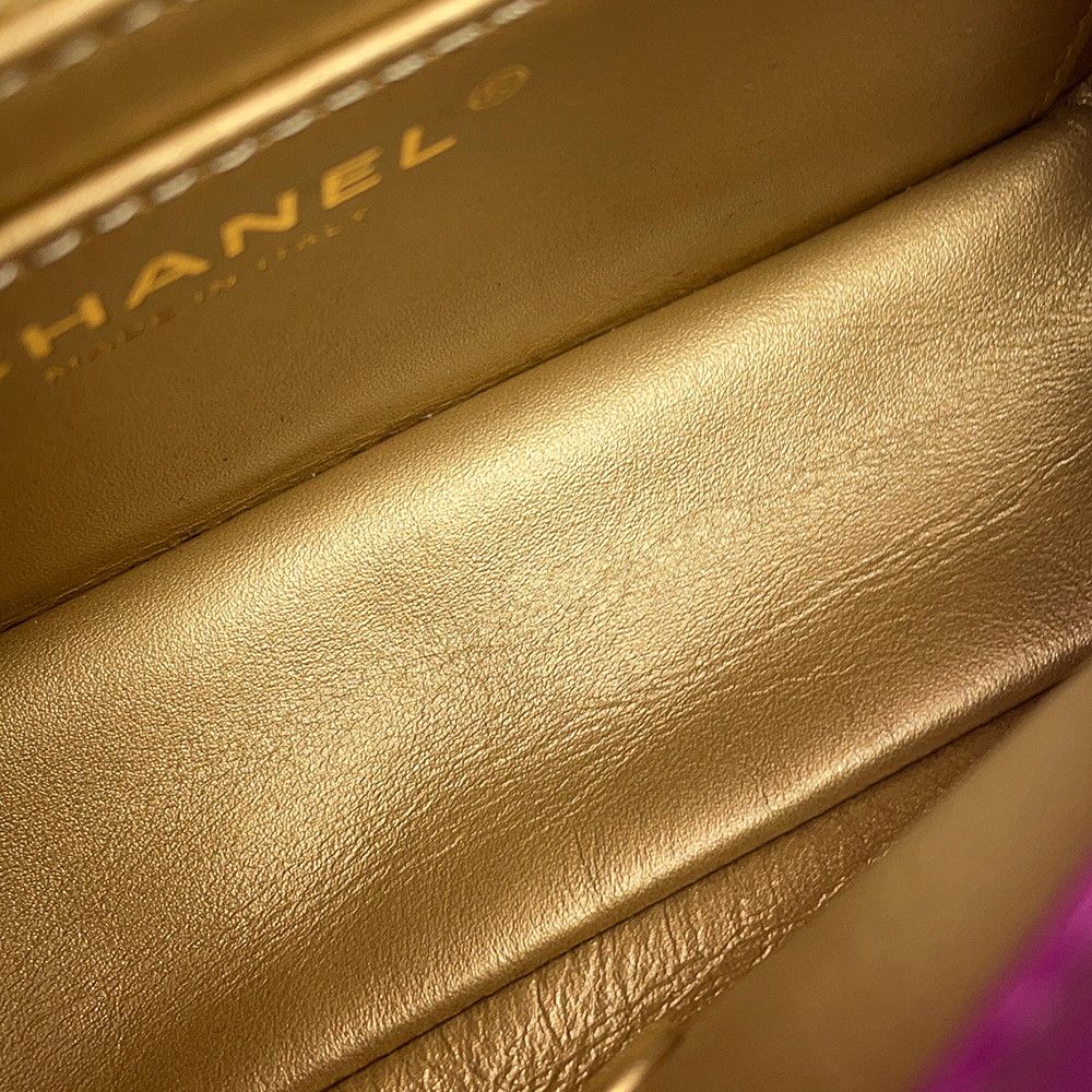 Chanel Chain Shoulder Bag CC Logo Quilted 20 Coco Ball Lambskin — view 7