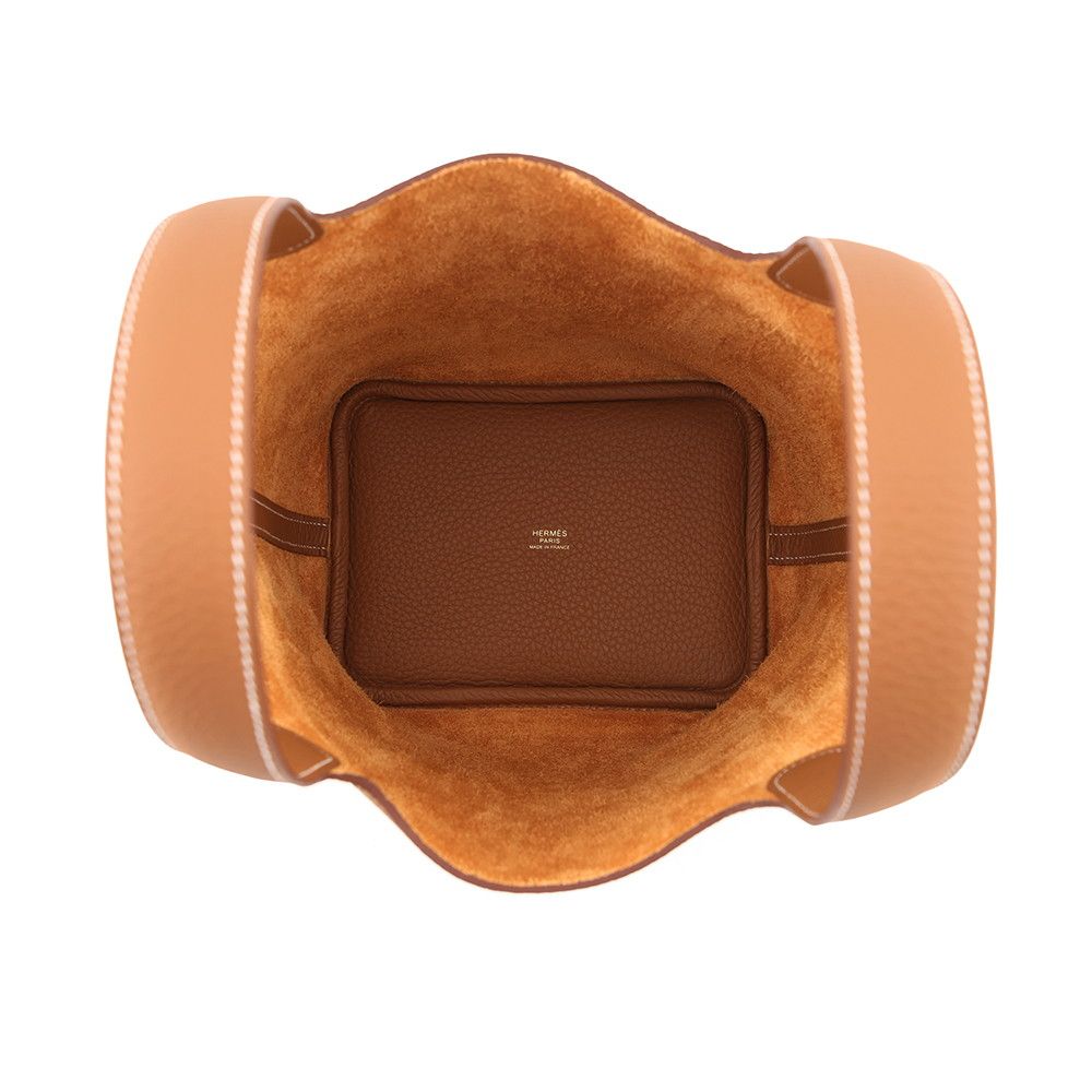 Hermes Handbag Picotin Lock PM Gold Taurillon Clemence — view 5