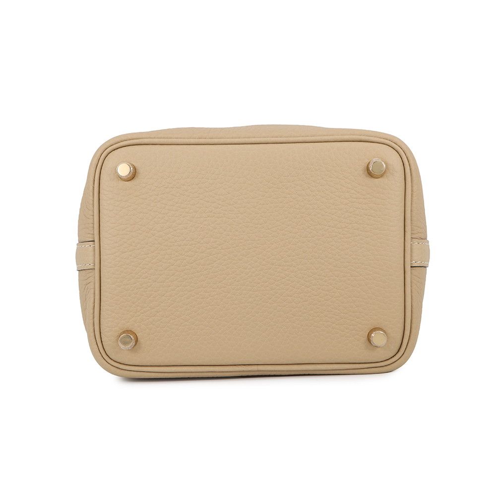 Hermes Handbag Picotin Lock PM Trench Gold Taurillon Clemence — view 3