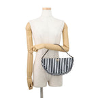 Chanel Shoulder Bag CC Logo Large Hobo Nylon 2-Way White Black — view 4