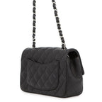 Chanel Chain Shoulder Bag Mini Quilted 20 CC Logo Lambskin Black — view 2