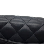 Chanel Chain Shoulder Bag Mini Quilted 20 CC Logo Lambskin Black — view 8