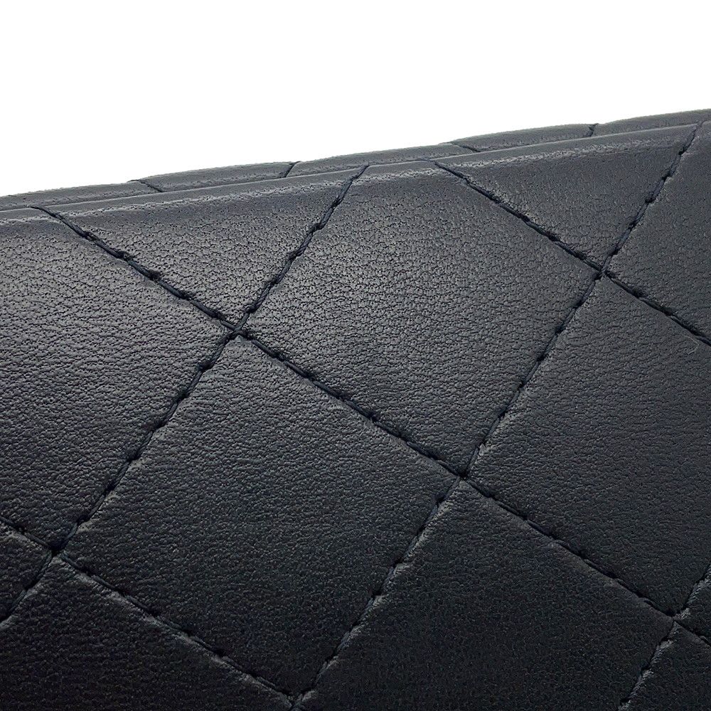 Chanel Chain Shoulder Bag Mini Quilted 20 CC Logo Lambskin Black — view 9