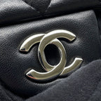 Chanel Chain Shoulder Bag Mini Quilted 20 CC Logo Lambskin Black — view 6