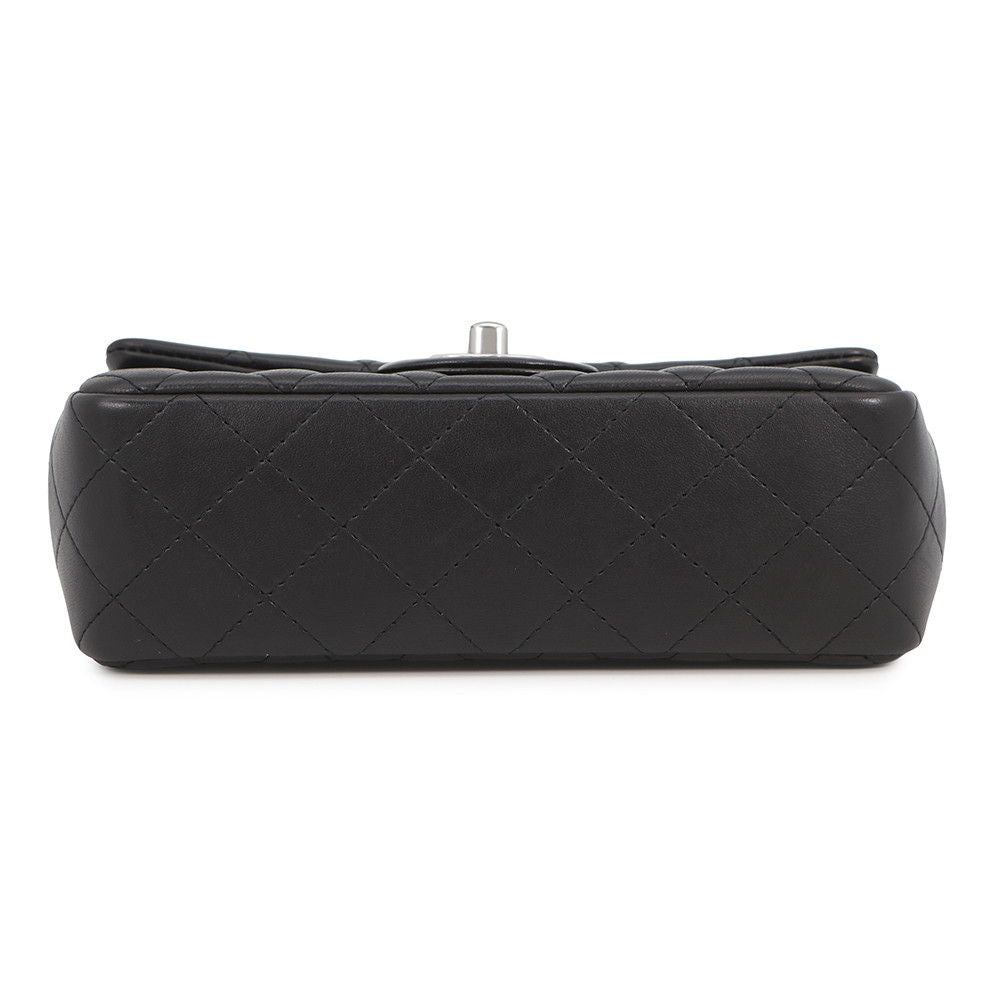 Chanel Chain Shoulder Bag Mini Quilted 20 CC Logo Lambskin Black — view 3