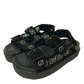 Gucci GG Logo Crystal Platform Sandals 35 Black